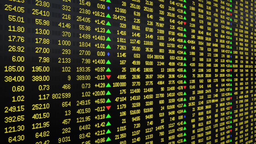 Display,Of,Stock,Market,Quotes
