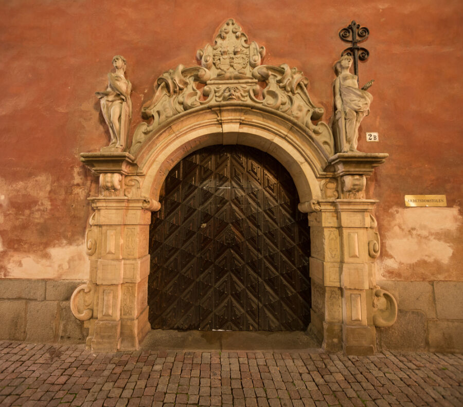 Vintage,Entrance,To,The,Arbetsdomstolen,In,Stockholm.,05.11.2015
